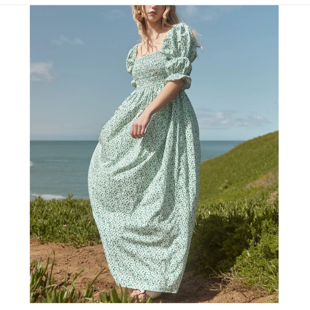 EDDY Floral Green Maxi Dress